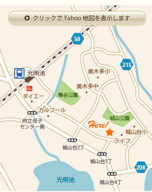 クリックでYahoo地図を表示します